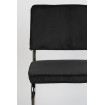 RIDGE - Chaise de repas en velours noir zoom