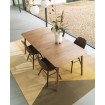 GLIMPS - Ausziehbarer XL-Tisch in Nussbaum