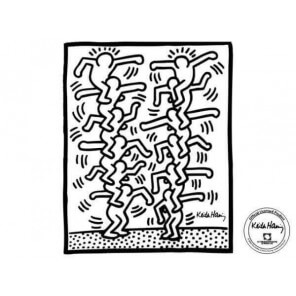 Pegatina "Two stack of figures" de Keith Haring