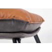 LAZY SACK - Lounge-Sessel in brauner Lederoptik mit Zoom-Fußstütze