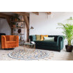 Chesterfield-Sofa aus grünem Velours