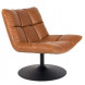 BAR - Design swivel armchair in brown leather look