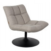 BAR - Drehbarer Design-Sessel aus Stoff, hellgrau