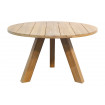 ABBY - Table repas ronde en bois naturel L129 zoom