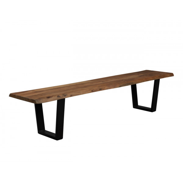 Steel and wood bench