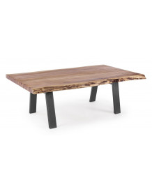 ROBIN - Table basse de salon en bois marron de coté