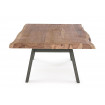 ROBIN - Table basse de salon en bois marron de profil