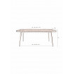 Mesa de comedor de madera de nogal esquema L200