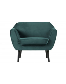 ROCCO - Teal velvet armchair