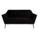 KATE - 2-Sitzer-Sofa aus Samt L149, schwarz