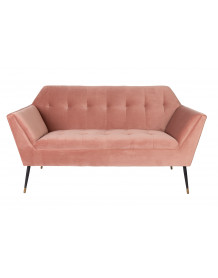 KATE - 2-sitziges Sofa aus rosa Samt L149