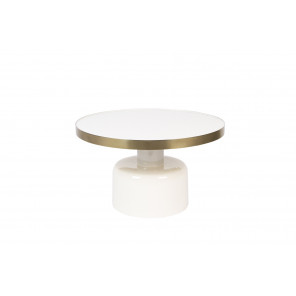 GLAM - Table basse ronde blanche D60