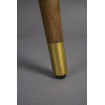 MEENA - Console en bois plaqué laiton pied