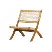 LOIS - Brown foldable outdoor lounge chair
