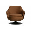 JADA- Sessel aus braunem Samt von vorne
