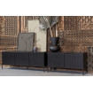 GRAVUR - TV-Möbel aus schwarzem Kiefernholz 100 + 150 cm