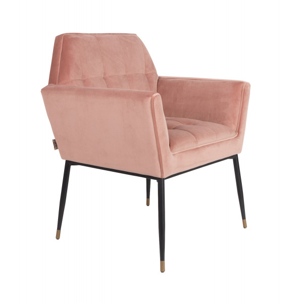 KATE - Pink Velvet armchair