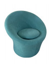 BUDY - Design armchair in blue velvet