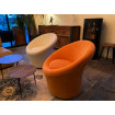 BUDY - Design armchair in orange velvet