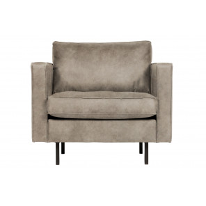 RODEO - Vintage-Sessel aus grauem Leder