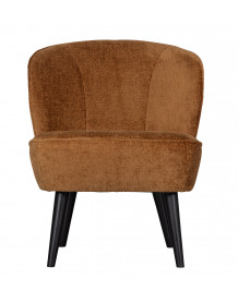 SARA - Sessel aus cognacfarbenem Samt