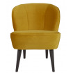 SARA - Sessel aus ockerfarbenem Samt
