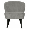 SARA - Sessel aus grauem Kordsamt