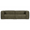 BEAN - Army green eco leather 3 Seater Sofa