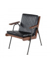 DOUGLAS - Retro-Sessel aus Kunstleder, schwarz