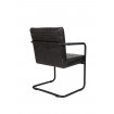 STITCHED - Retro-Sessel aus schwarzem Kunstleder