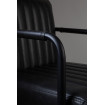 STITCHED - Retro-Sessel aus schwarzem Kunstleder