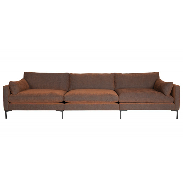 SUMMER - Canapé confortable 5 places en tissu marron L335