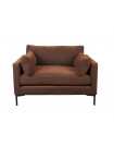 SUMMER - Comfortable love seat in brown fabric