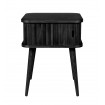 BARBIER -Punkttisch aus schwarzem Holz