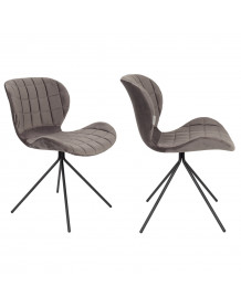 Grey velvet dining chair OMG