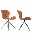 OMG - 2 sedie di design in pelle marrone