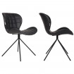 OMG - 2 sedie di design in pelle nera