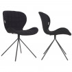 OMG - 2 Design-Stühle aus Stoff, schwarz