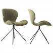OMG - 2 sillas de diseño en tela verde