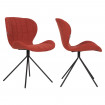 OMG - 2 Designer-Stühle aus Stoff, orange