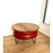 Table basse ronde industrielle