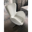 White leather aspect Cocoon chair
