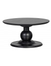 BAROC - Table de salon ronde en bois de manguier noir