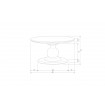BAROC - Runder Salontisch aus schwarzem Holz D68
