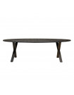 TIKA - Table repas ovale bois noir L240