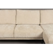 HARPER - Canapé d'angle droit 3 places en tissu beige