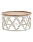 Roundy - White wood coffee table