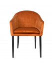 COSY - Orange Velvet dining chair