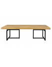 CLASS - Table basse de salon bois clair et acier noir L120