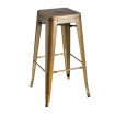 NEVADA - Steel and dark wood bar stool